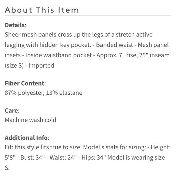 Electric Yoga Ballerina Mesh Panel Leggings - Picture 3 of 4